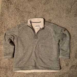 Orvis Men's 1/4 Zip Fleece Lined Pullover - Grey & White - XL